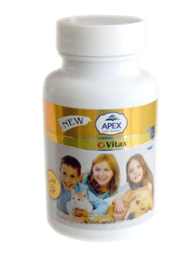Apex CVitax Kedi ve Köpek C Vitamini 75 Tablet Vitamin, Vitamin Apex