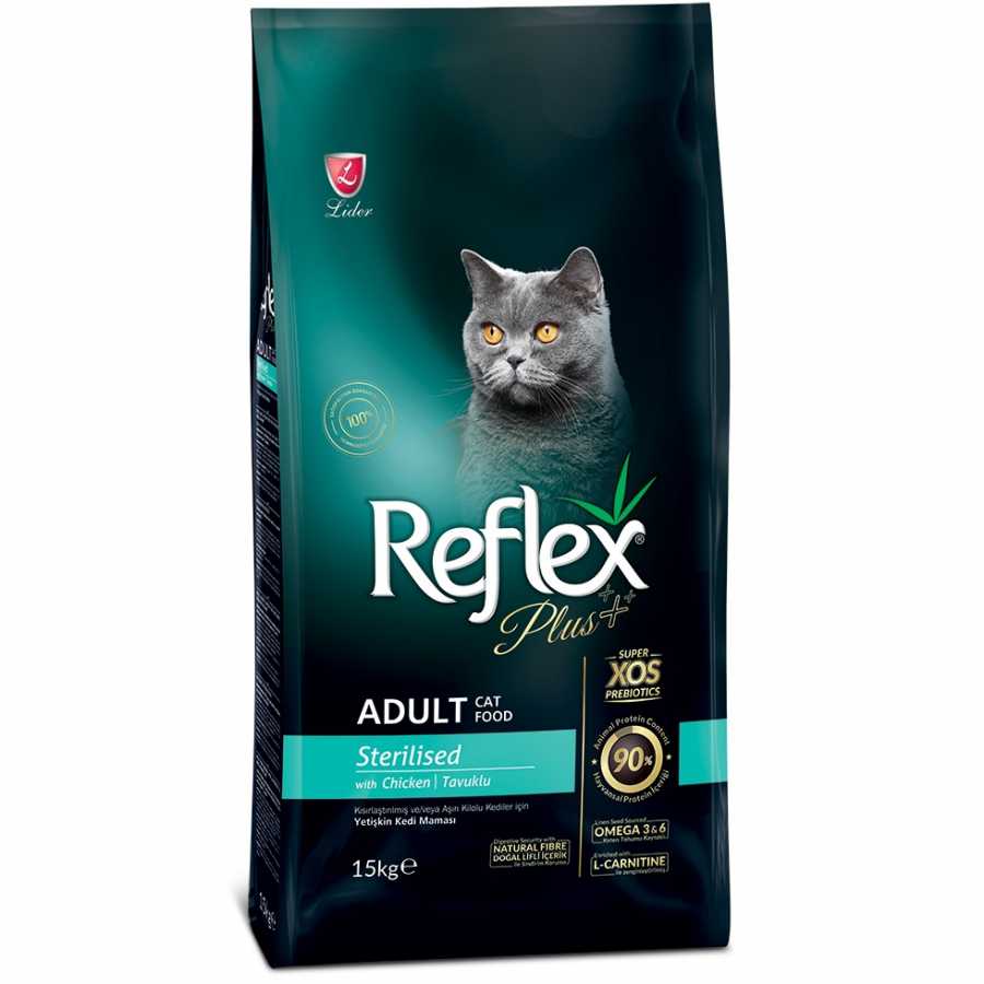 Reflex Plus Sterilised Tavuk Kısırlaştırılmış Kedi Maması 15 Kg+Reflex