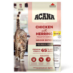 Acana - Acana Indoor Entree Sterilised Kısırlaştırılmış Kedi Maması 4,5 Kg + GimCat Malt Soft 20 Gr