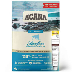 Acana Pacifica Cat Tahılsız Balıklı Kedi Maması 4,5 Kg + Gimcat Malt Soft 20 Gr - Thumbnail