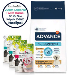 Advance - Advance Labrador Golden Retriever Irk Köpek Maması 11.5 Kg + 3 Adet Garden Mix Ezme Köpek Ödülü 80 Gr