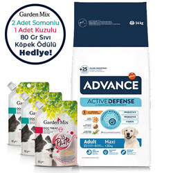 Advance - Advance Maxi Adult Tavuk Etli Köpek Maması 14 Kg + 3 Adet Garden Mix Ezme Köpek Ödülü 80 Gr