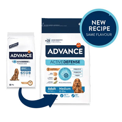 Advance Medium Chicken Tavuklu Orta Irk Köpek Maması 3 Kg + Rinti Ördekli Çorba 185 ml