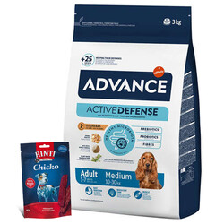 Advance - Advance Medium Chicken Tavuklu Orta Irk Köpek Maması 3 Kg + Rinti Köpek Ödülü 60 Gr