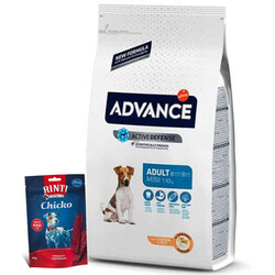 Advance - Advance Mini Küçük Irk Tavuklu Köpek Maması 3 Kg + Rinti Köpek Ödülü 60 Gr