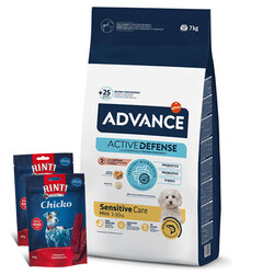 Advance - Advance Mini Sensitive Somonlu Küçük Irk Köpek Maması 7 Kg + 2 Adet Rinti Köpek Ödülü 60 Gr