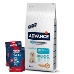 Advance - Advance Puppy Maxi Büyük Irk Yavru Köpek Maması 12 Kg + 2 Adet Rinti Köpek Ödülü 60 Gr