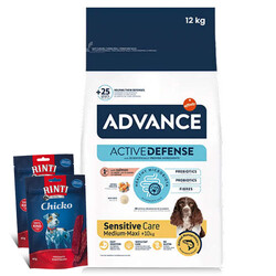 Advance - Advance Sensitive Hassas Somonlu Köpek Maması 12 Kg + 2 Adet Rinti Köpek Ödülü 60 Gr