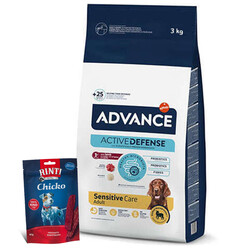 Advance - Advance Sensitive Lamb Kuzu Etli Köpek Maması 3 Kg + Rinti Köpek Ödülü 60 Gr