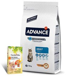 Advance - Advance Tavuk Etli Yetişkin Kedi Maması 1,5 Kg + Garden Mix 5Li Kedi Kreması