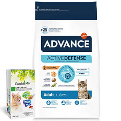 Advance - Advance Tavuklu ve Pirinçli Kedi Maması 15 Kg + Garden Mix 24Lü Kedi Kreması