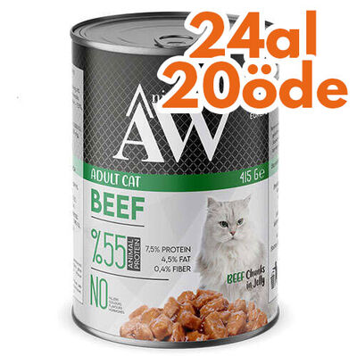 Animal World Chucks in Jelly Beef Biftek Etli Kedi Yaş Maması 415 Gr - 24 Al 20 Öde