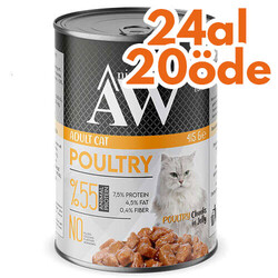 Animal World - Animal World Chucks in Jelly Poultry Kümes Hayvanlı Kedi Yaş Maması 415 Gr - 24 Al 20 Öde