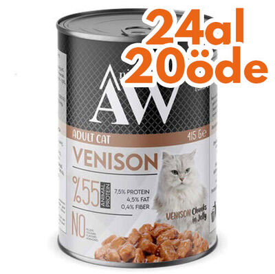 Animal World Chucks in Jelly Venison Geyik Etli Kedi Yaş Maması 415 Gr - 24 Al 20 Öde