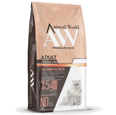 Animal World Sterilised Kısırlaştırılmış Somon Kedi Maması 1,5 Kg