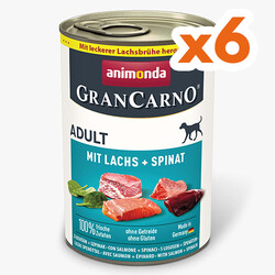 Animonda - Animonda 82754 Gran Carno Somonlu ve Ispanaklı Köpek Konservesi 400 Gr x 6 Adet