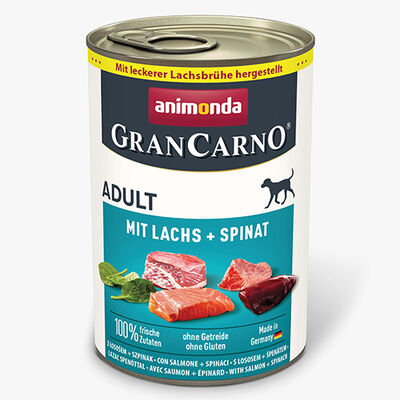 Animonda 82754 Gran Carno Somonlu ve Ispanaklı Köpek Konservesi 400 Gr