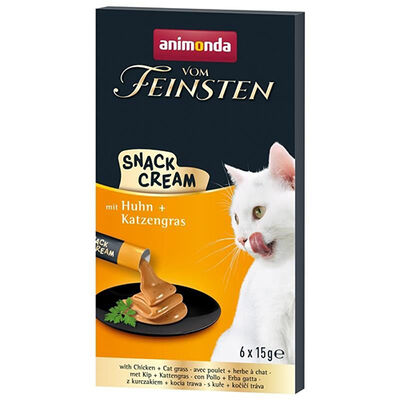 Animonda Feinsten Snack Cream Tavuklu ve Kedi Otlu Kremalı Kedi Ödülü 6 x 15 Gr