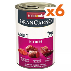 Animonda - Animonda Gran Carno Beef and Heart Wet Dog Food 400 Gr. - Buy 6 Pay 5