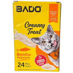 Bado - Bado Creamy Treat Palamut Krema Ek Besin Takviyesi Kedi Ödülü 24x15 Gr