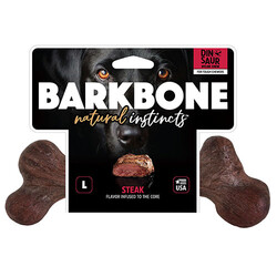 Pet Qwerks - BarkBone Dinosaur Biftek Aromalı Köpek Çiğneme Kemiği (Büyük Boy)