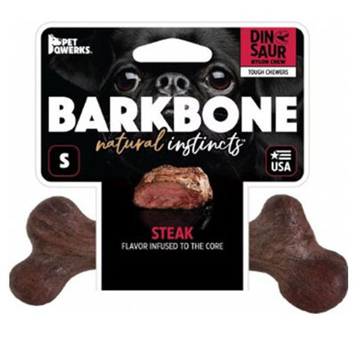 BarkBone Dinosaur Biftek Aromalı Köpek Çiğneme Kemiği (Küçük Boy)