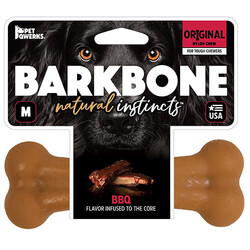 Pet Qwerks - BarkBone Original Barbekü Aromalı Köpek Çiğneme Kemiği (Orta Boy)