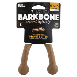 Pet Qwerks - BarkBone Wishbone Lades Kemiği Fıstık Ezmesi Aromalı Köpek Çiğneme Kemiği (Küçük Boy)