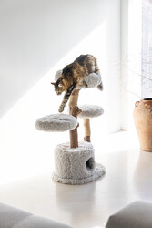 Beeztees DBL Kedi Tırmalama ve Oyun Evi, Doğal, 60x45x100cm - Thumbnail