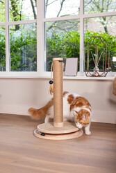 Beeztees DBL Kedi Tırmalama ve Oyuncağı, Kahverengi, 39,5x39,5x62cm - Thumbnail