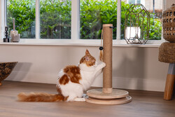 Beeztees DBL Kedi Tırmalama ve Oyuncağı, Kahverengi, 39,5x39,5x62cm - Thumbnail