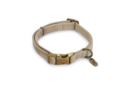 Beeztees - Beeztees DBL Köpek Tasması, Kadife, Gri, 35-50cm, 20mm