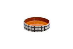 Beeztees - Beeztees Kedi Mama Su Kabı, Seramik, Turuncu / Beyaz, 16,5cm, 300ml