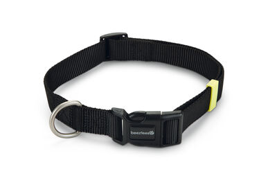 Beeztees Köpek Boyun Tasması, Siyah, 48-70cm, 25mm