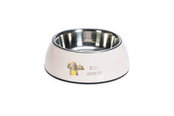 Beeztees - Beeztees Köpek Mama Su Kabı, Paslanmaz Çelik, Pudra Pembe, 18cm, 350ml