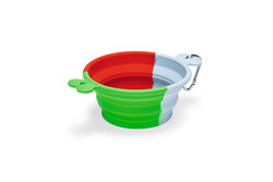 Beeztees - Beeztees Köpek Mama ve Su Kabı, Teleskopik, Yeşil, Silikon, 15,5cm, 750ml