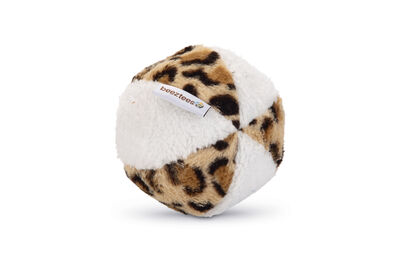 Beeztees Köpek Oyuncağı, Sesli, Top, Peluş, Beyaz/Kahverengi, 11cm