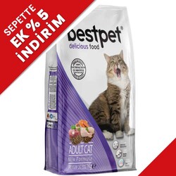 Bestpet - Bestpet Delicious Mix Chicken Tavuk Kuzu Balıklı Renkli Kedi Maması 1 Kg