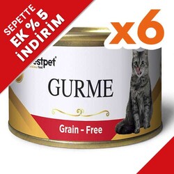 Bestpet Gold Gurme Beef Tahılsız Sığır Etli Kedi Konservesi 85 Gr x 6 Adet - Thumbnail