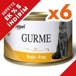 Bestpet - Bestpet Gold Gurme Chicken Tahılsız Tavuklu Kedi Konservesi 85 Gr x 6 Adet