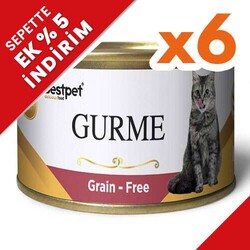 Bestpet - Bestpet Gold Gurme Lamb Tahılsız Kuzu Etli Kedi Konservesi 85 Gr x 6 Adet