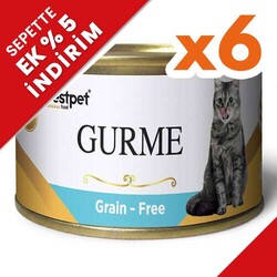 Bestpet - Bestpet Gold Gurme Jöle İçinde Ton Balıklı Ve Hamsili Tahılsız Kedi Konservesi 85 Gr x 6 Adet