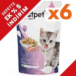 Bestpet - Bestpet Pouch Jelly Kitten Tavuk Etli Yavru Kedi Yaş Maması 85 Gr x 6 Adet