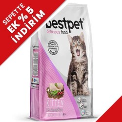 Bestpet - Bestpet Kitten Tavuk Etli ve Pirinçli Yavru Kedi Maması 1 Kg