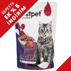 Bestpet - Bestpet Pouch Jelly Biftek Etli Kedi Yaş Maması 85 Gr