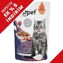 Bestpet - Bestpet Pouch Jelly Somon Balıklı Kedi Yaş Maması 85 Gr