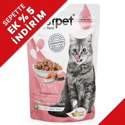 Bestpet - Bestpet Pouch Jelly Sterilised Somon Balıklı Kısırlaştırılmış Kedi Yaş Maması 85 Gr