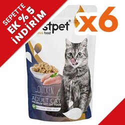 Bestpet - Bestpet Pouch Jelly Tavuk Etli Kedi Yaş Maması 85 Gr x 6 Adet