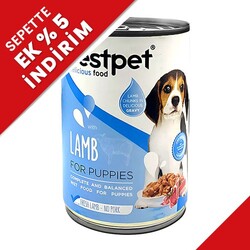 Bestpet - Bestpet Puppy Kuzu Etli Parça Etli ve Jöleli Yavru Köpek Konservesi 400 Gr