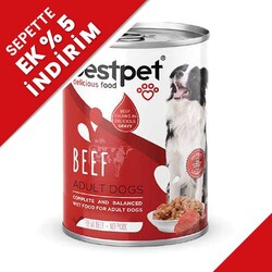 Bestpet - Bestpet Sığır Etli Parça Etli ve Soslu Köpek Konservesi 400 Gr